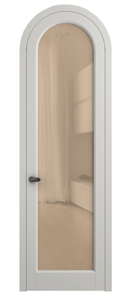 Межкомнатная дверь Palazzo 6814 Матовый серый Рифлёное оранжевое стекло "Дюна", триплекс Цена 7000 Br | Volhovec