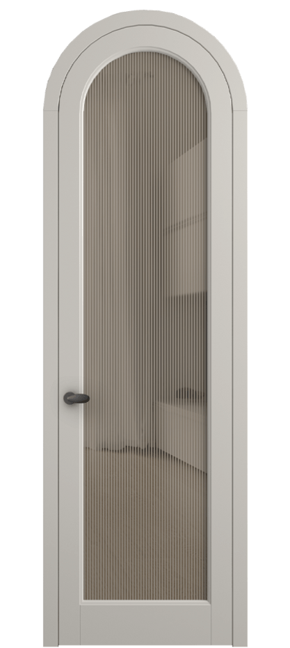 Межкомнатная дверь Palazzo 6814 Матовый облачно-серый Рифлёное бронзовое стекло "Дюна", триплекс, 8 мм Цена 6600 Br | Volhovec