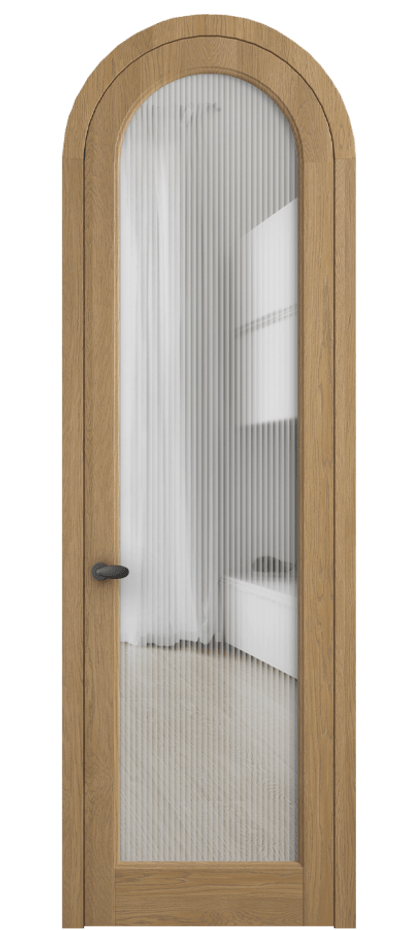 Межкомнатная дверь Palazzo 6814 Дуб пшеничный матовый Рифлёное стекло "Moru", триплекс Цена 11461 Br | Volhovec