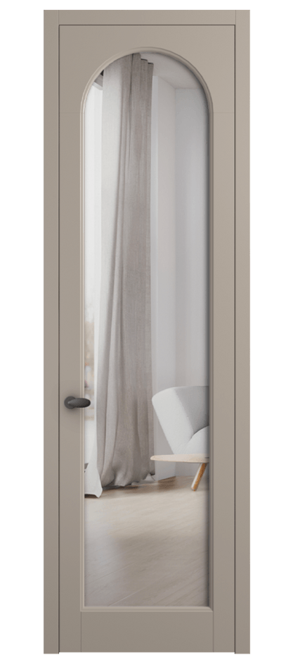 Межкомнатная дверь Палаццо 6804 Матовый бисквитный Двустороннее зеркало, триплекс Цена 5300 Br | Volhovec