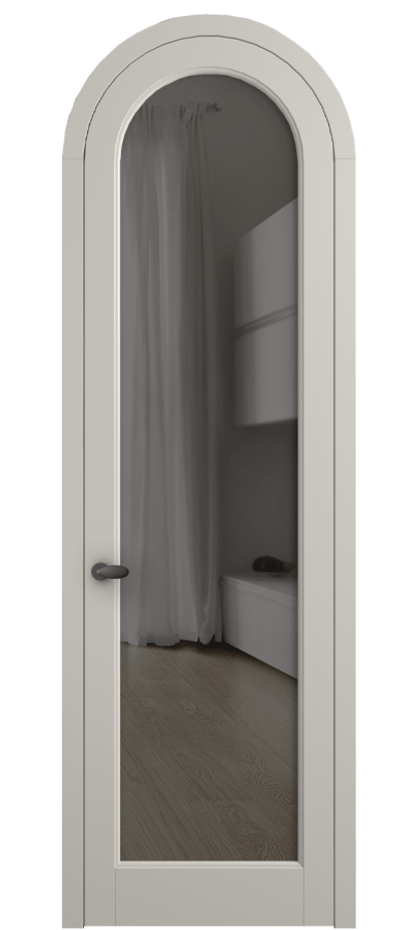 Межкомнатная дверь Palazzo 6814 Матовый облачно-серый Прозрачное серое стекло, триплекс Цена 6700 Br | Volhovec