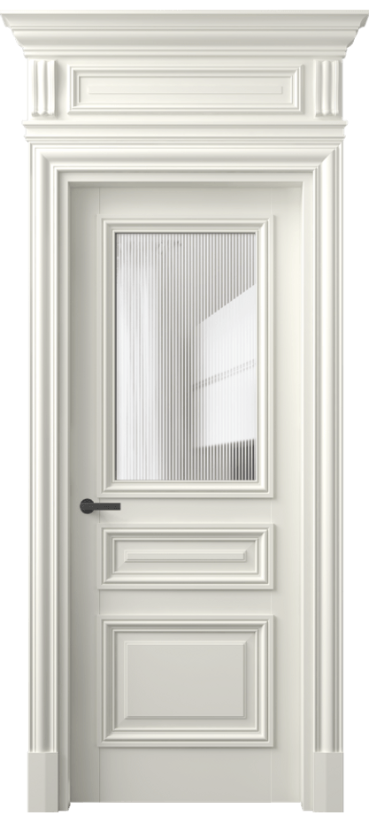 Межкомнатная дверь Antique 7304 Бук жемчуг Рифлёное стекло "Дюна", триплекс, 8 мм Цена 6811 Br | Volhovec