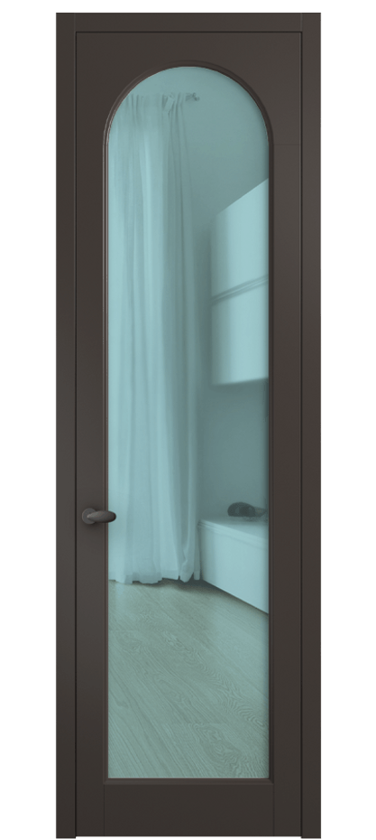 Межкомнатная дверь Palazzo 6804 Матовый антрацит Прозрачное голубое стекло, триплекс Цена 5200 Br | Volhovec