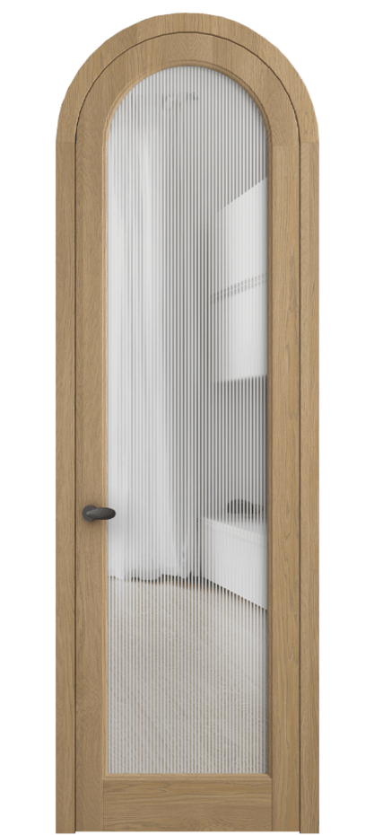 Межкомнатная дверь Palazzo 6814 Дуб соломенный матовый Рифлёное стекло "Дюна", триплекс Цена 11400 Br | Volhovec