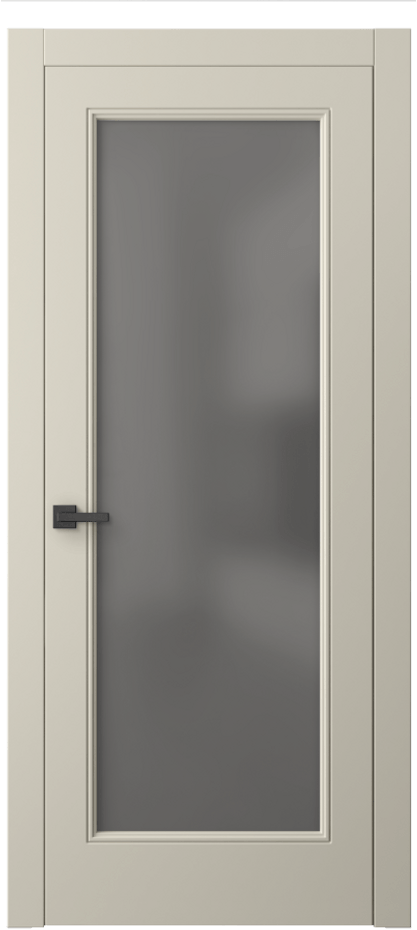 Межкомнатная дверь Linea 8300 Матовый бежево-серый Сатинированное серое стекло, триплекс Цена 3990 Br | Volhovec