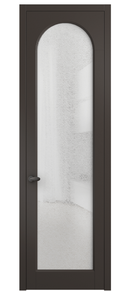 Межкомнатная дверь Palazzo 6804 Матовый антрацит Фактурное стекло "Лёд", триплекс Цена 5500 Br | Volhovec