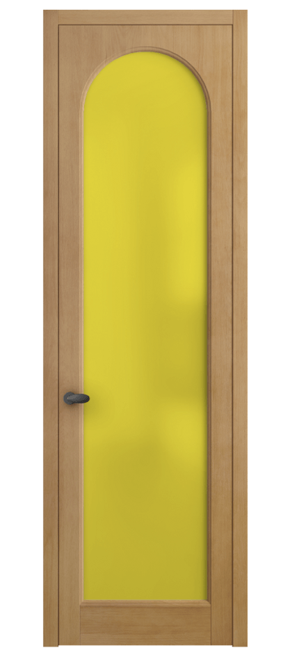 Межкомнатная дверь Palazzo 6804 Бук натуральный матовый Сатинированное жёлтое стекло, триплекс Цена 6500 Br | Volhovec