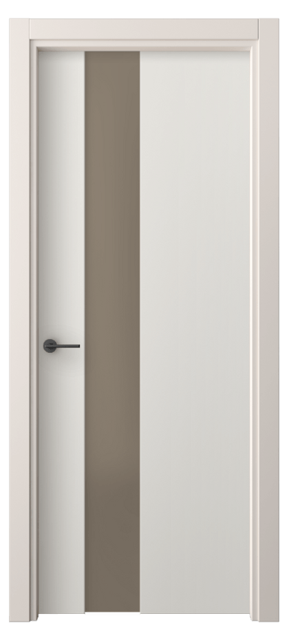 Межкомнатная дверь Фридом 4224 ПЭТ белоснежный Сатинированное бронзовое стекло, триплекс Цена 1700 Br | Volhovec