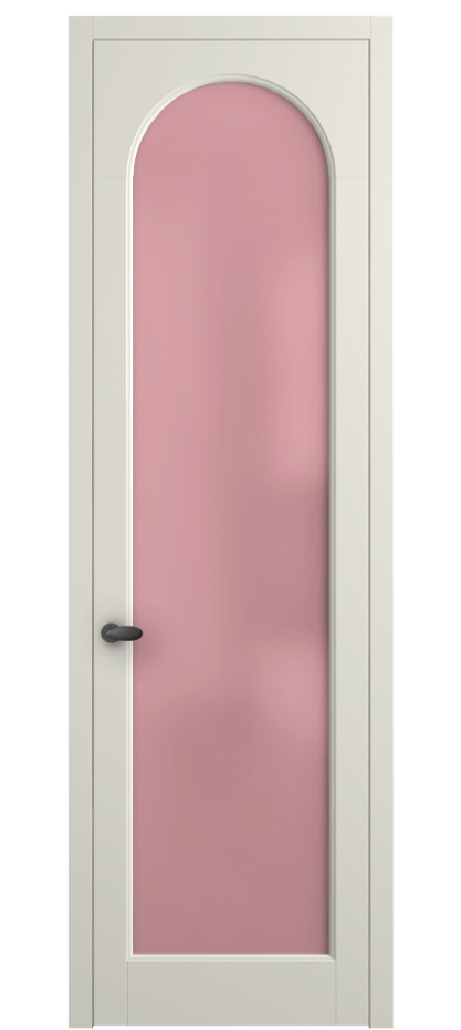 Межкомнатная дверь Palazzo 6804 Матовый жемчужный Сатинированное розовое стекло, триплекс Цена 5200 Br | Volhovec
