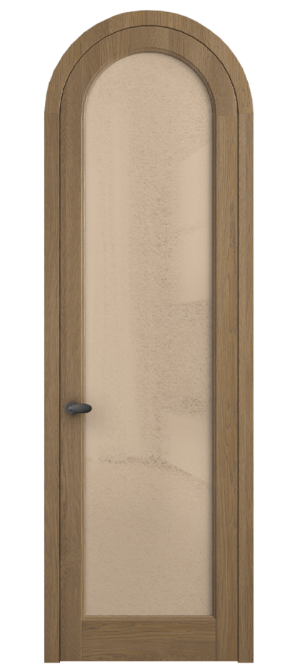 Межкомнатная дверь Палаццо 6814 Дуб мускатный матовый Фактурное оранжевое стекло "Лёд", триплекс Цена 11400 Br | Volhovec