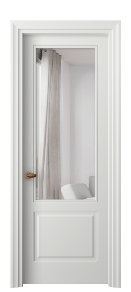 Межкомнатная дверь Эссе 8552 Матовый светло-серый Двустороннее зеркало, триплекс Цена 4021 Br | Volhovec