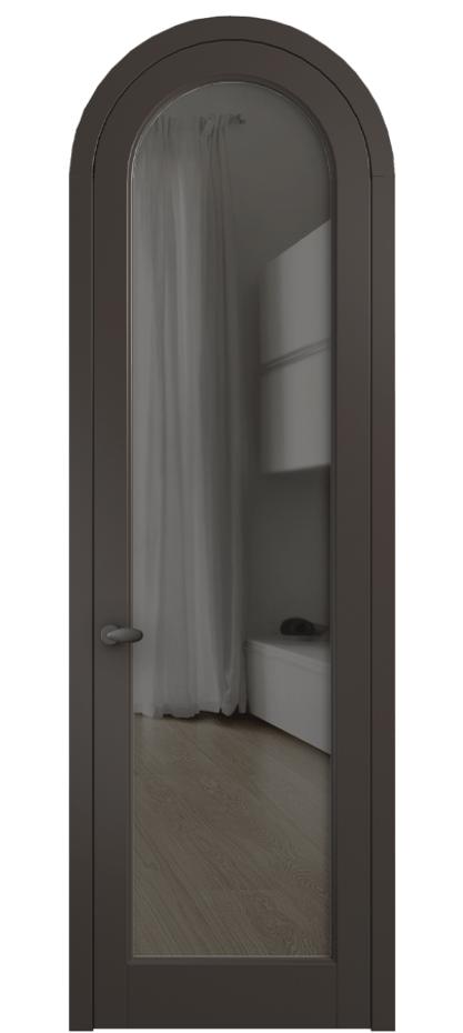 Межкомнатная дверь Палаццо 6814 Матовый антрацит Прозрачное серое стекло, триплекс Цена 6700 Br | Volhovec