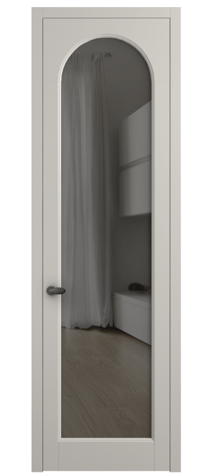 Межкомнатная дверь Палаццо 6804 Матовый облачно-серый Прозрачное серое стекло, триплекс Цена 5200 Br | Volhovec