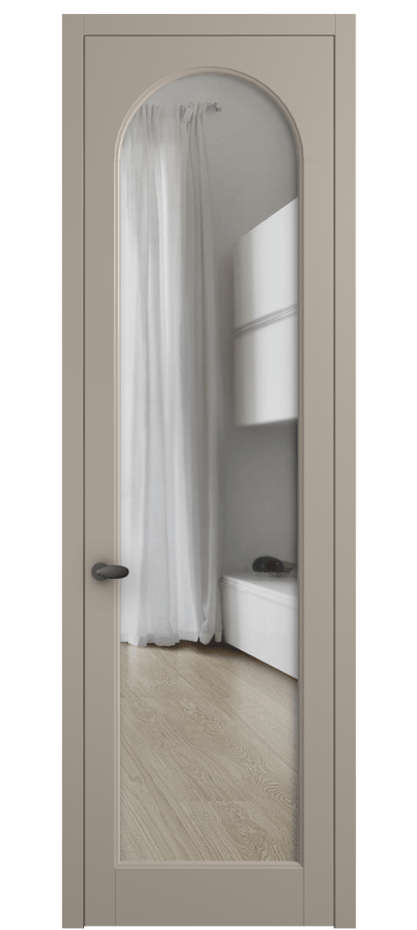 Межкомнатная дверь Palazzo 6804 Матовый бисквитный Прозрачное стекло Цена 5200 Br | Volhovec