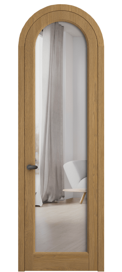 Межкомнатная дверь Palazzo 6814 Дуб солнечный матовый Двустороннее зеркало, триплекс Цена 11100 Br | Volhovec