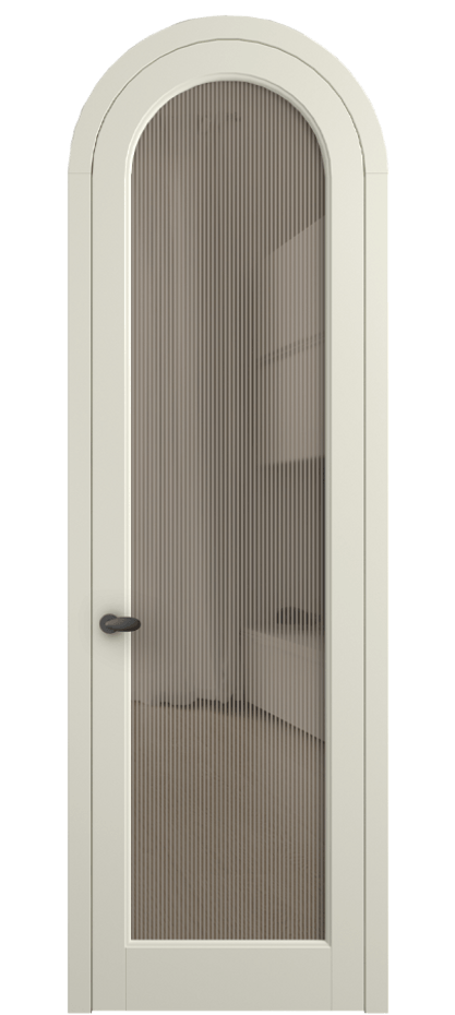 Межкомнатная дверь Palazzo 6814 Матовый молочно-белый Рифлёное бронзовое стекло "Дюна", триплекс, 8 мм Цена 6600 Br | Volhovec