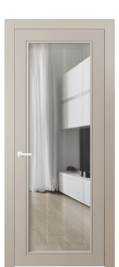 Дверь межкомнатная Нео Классик 8000 Матовый светло-бежевый Прозрачное стекло с гравировкой "Каннелюры", триплекс Гладкий компланарный наличник МСБЖ Цена 4480 Br Наличники уже входят в базовый комплект. Фабрика дверей Волховец 8 (800) 551 43 19 Межкомнатная дверь Нео Классик 8000 Матовый светло-бежевый Прозрачное стекло с гравировкой "Каннелюры", триплекс Цена 4480 Br | Volhovec