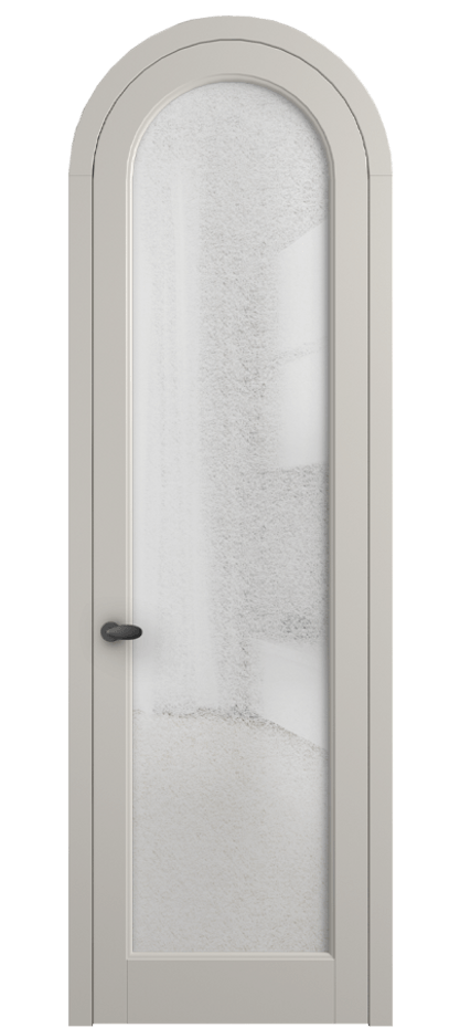 Межкомнатная дверь Palazzo 6814 Матовый облачно-серый Фактурное стекло "Лёд", триплекс Цена 7000 Br | Volhovec