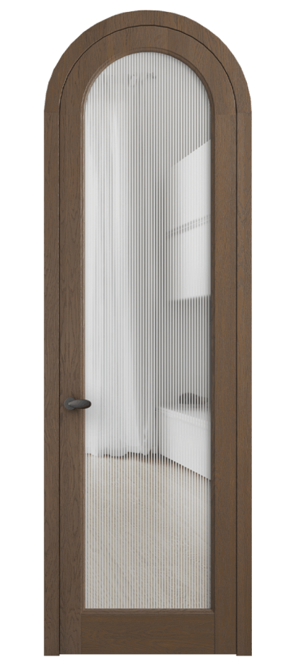 Межкомнатная дверь Palazzo 6814 Дуб туманный матовый Рифлёное стекло "Дюна", триплекс Цена 11400 Br | Volhovec