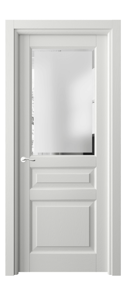 Дверь межкомнатная Лигнум 0710 Дуб светло-серый Сатинированное стекло с фацетом Гладкий наличник ДССР Цена 7370 Br Наличники уже входят в базовый комплект. Фабрика дверей Волховец 8 (800) 551 43 19 Межкомнатная дверь Лигнум 0710 Дуб светло-серый Сатинированное стекло с фацетом Цена 7370 Br | Volhovec