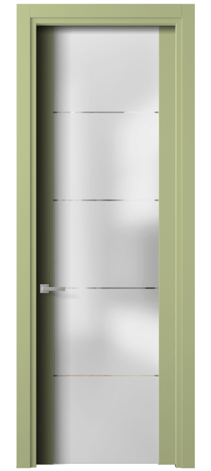 Межкомнатная дверь Planum 4114 Матовый белоснежный Сатинированное стекло с гравировкой «КВАДРО», триплекс Цена 4200 Br | Volhovec