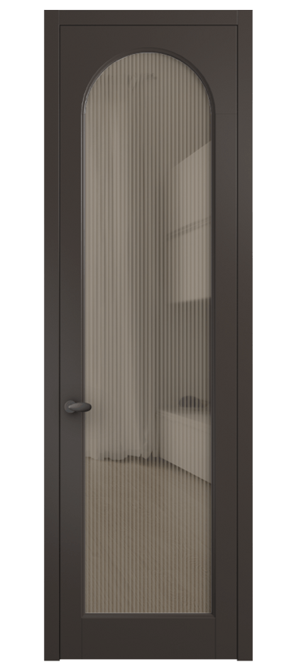 Межкомнатная дверь Palazzo 6804 Матовый антрацит Рифлёное бронзовое стекло "Moru", триплекс Цена 5600 Br | Volhovec