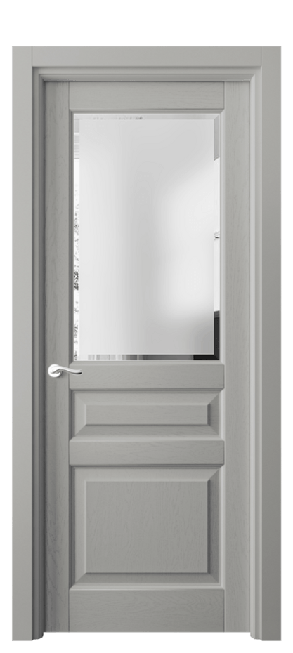 Дверь межкомнатная Лигнум 0710 Дуб нейтральный серый Сатинированное стекло с фацетом Гладкий наличник ДНСР Цена 7310 Br Наличники уже входят в базовый комплект. Фабрика дверей Волховец 8 (800) 551 43 19 Межкомнатная дверь Лигнум 0710 Дуб нейтральный серый Сатинированное стекло с фацетом Цена 7310 Br | Volhovec