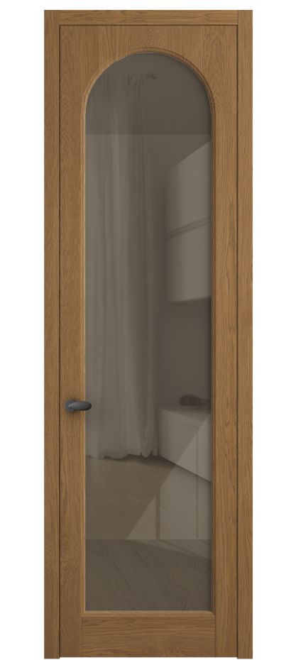 Межкомнатная дверь Palazzo 6804 Дуб пряный матовый Рефлективное бронзовое стекло "Stopsol", калёное Цена 8400 Br | Volhovec