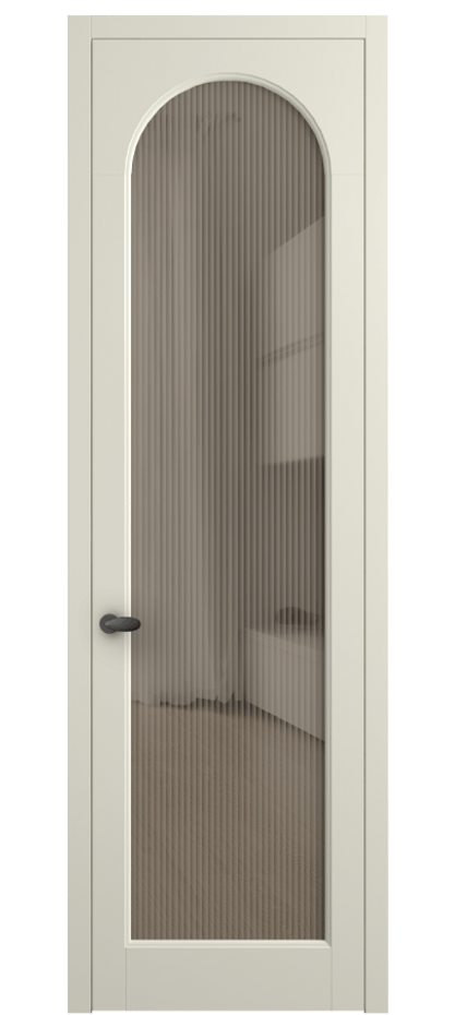 Межкомнатная дверь Палаццо 6804 Матовый молочно-белый Рифлёное бронзовое стекло "Мору", триплекс Цена 5600 Br | Volhovec