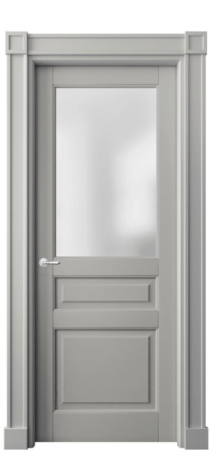 Межкомнатная дверь Toscana Plano 6304 Бук нейтральный серый Сатинированное стекло Цена 5410 Br | Volhovec