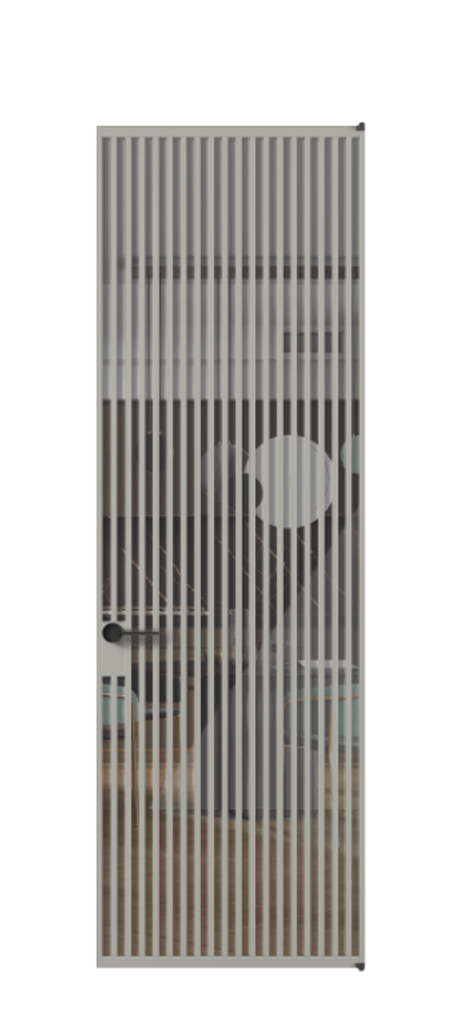 Алюминиевая дверь АЛПЛ040.06 Алюминий нейтральный серый Рефлективное прозрачное стекло "Stopsol", калёное Цена 12450  | Volhovec