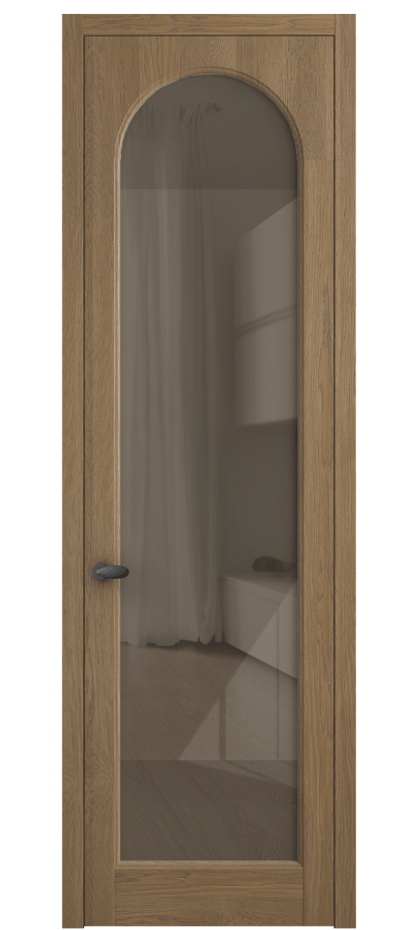 Межкомнатная дверь Palazzo 6804 Дуб мускатный матовый Рефлективное бронзовое стекло "Stopsol", калёное Цена 8400 Br | Volhovec