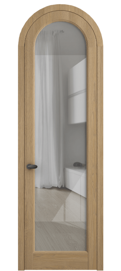 Межкомнатная дверь Palazzo 6814 Дуб соломенный матовый Рефлективное прозрачное стекло "Stopsol", калёное Цена 11500 Br | Volhovec