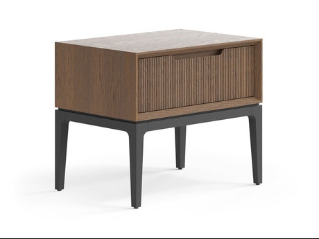 Мебель Тумба прикроватная Velvet 1 ящик. Цвет Дуб туманный матовый. Материал Массив дуба матовый. Коллекция Тумба прикроватная Velvet 1 ящик. Картинка.