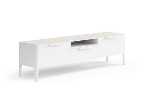 Мебель ТВ тумба Piega. Цвет Матовый пудровый белый. Материал Гладкая эмаль. Коллекция ТВ тумба Piega. Фото. Мебель ТВ тумба Piega. Цвет Матовый пудровый белый. Материал Гладкая эмаль. Коллекция ТВ тумба Piega. Картинка.