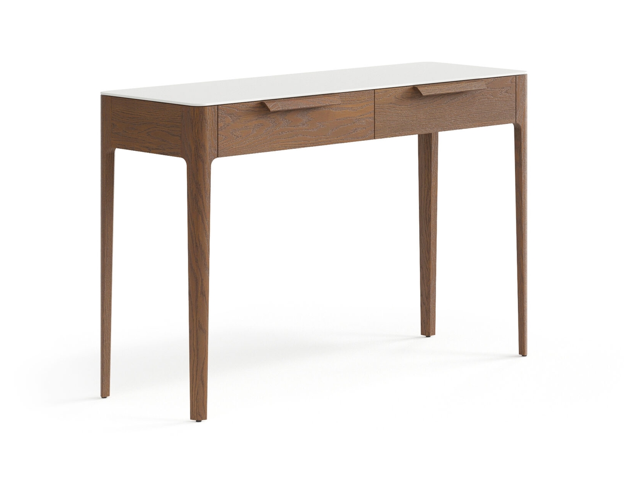 Консоль Piega 2 ящика дуб каштановый матовый