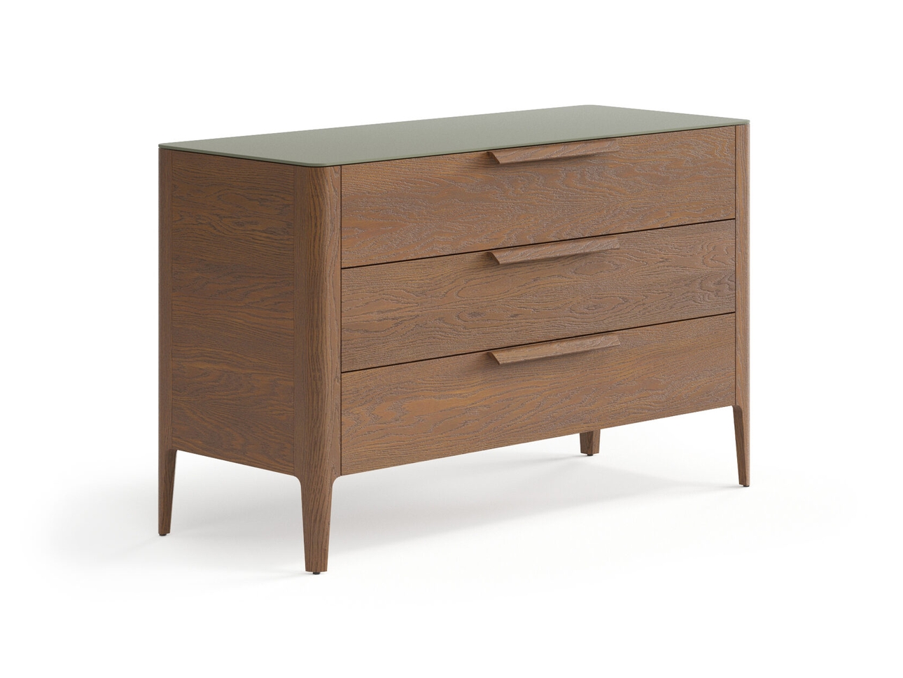 Комод Piega 3 ящика дуб каштановый матовый