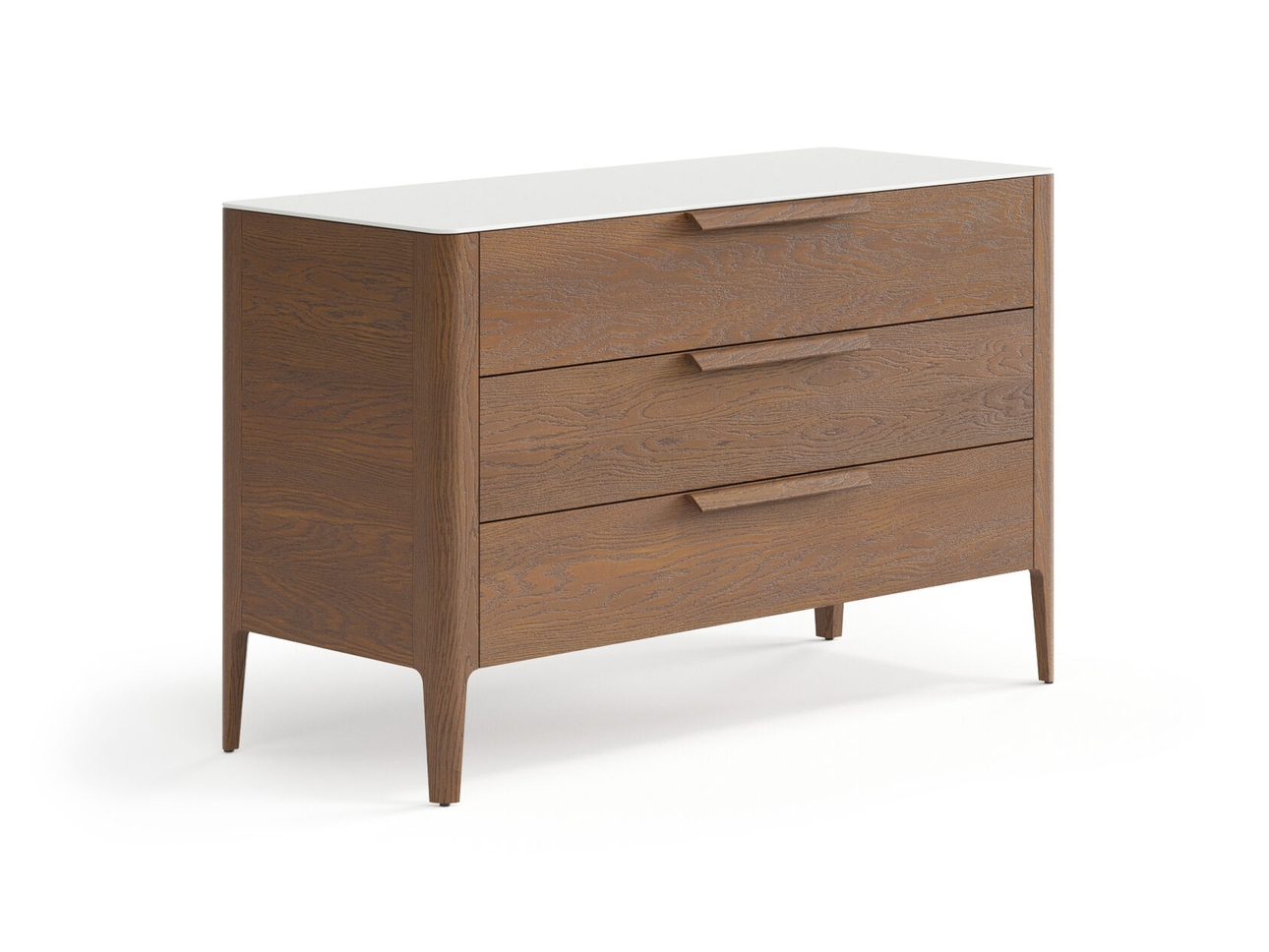 Комод Piega 3 ящика дуб каштановый матовый