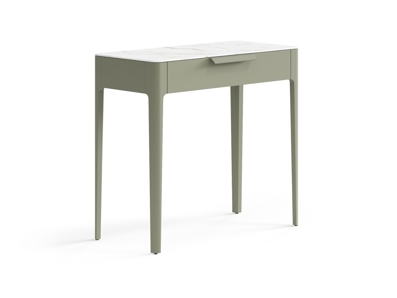 Консоль Piega 1 ящик Матовый оливковый тёмный