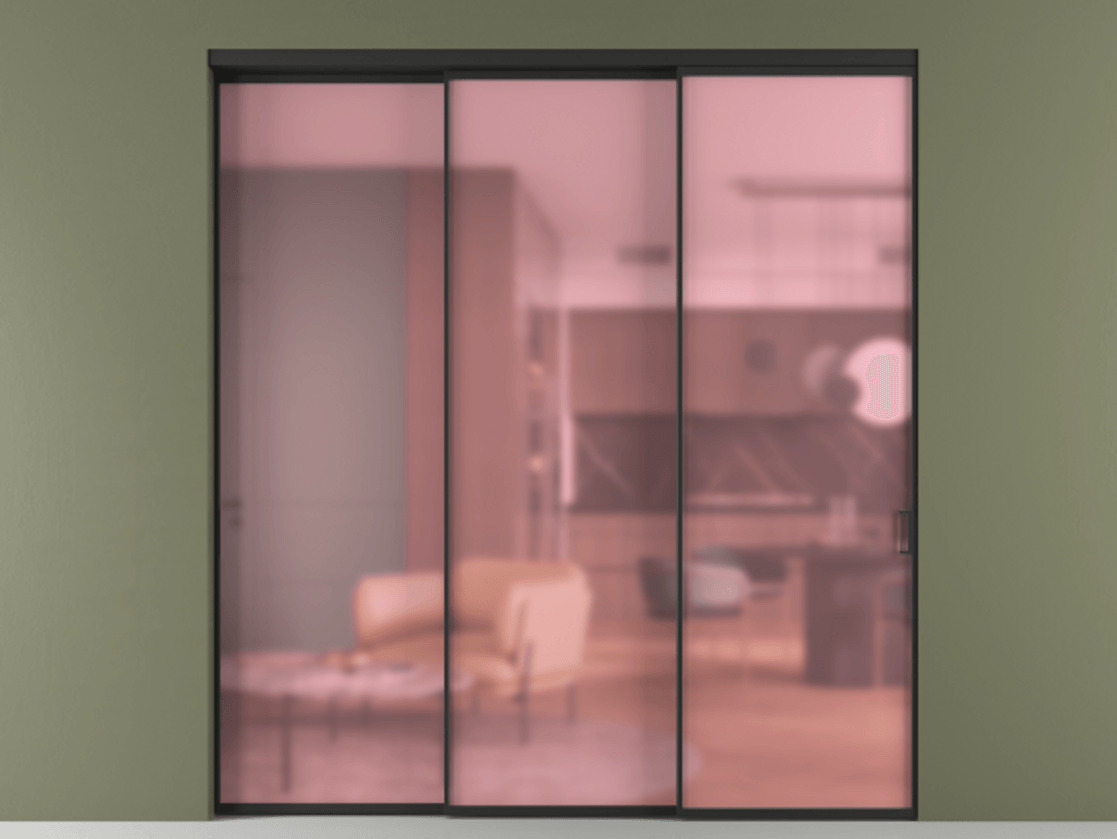 Перегородка Formato внутри проёма телескопик синхро 2 АЛПР 040.01 Алюминий Черный Сатинированное розовое стекло, триплекс. Скрытый короб ЧЕР Цена 16900 Br 1. Полотно 3 шт. (800/2100 мм)
2. Комплект установки раздвижной системы
3. Базовый комплект фурнитуры
4. Комплект фурнитуры телескопик синхро-2
5.Ручка RONDO
. Фабрика дверей Волховец 8 (800) 551 43 19 Перегородка Formato внутри проёма телескопик синхро 2 АЛПР 040.01 Алюминий Черный Сатинированное розовое стекло, триплекс Цена 16900 Br | Volhovec