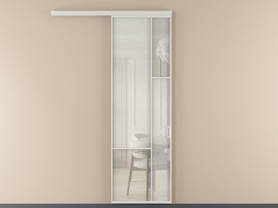 Перегородка Mosaic вдоль стены 1 створка АЛПР 041.12 Алюминий Белый Рифлёное стекло "Дюна", триплекс, 6 мм + Фактурное стекло "Лёд", триплекс. Скрытый короб БЕЛ Цена 7450 Br . Фабрика дверей Волховец 8 (800) 551 43 19 Перегородка Mosaic вдоль стены 1 створка АЛПР 041.12 Алюминий Белый Рифлёное стекло "Дюна", триплекс, 6 мм + Фактурное стекло "Лёд", триплекс Цена 7450 Br | Volhovec