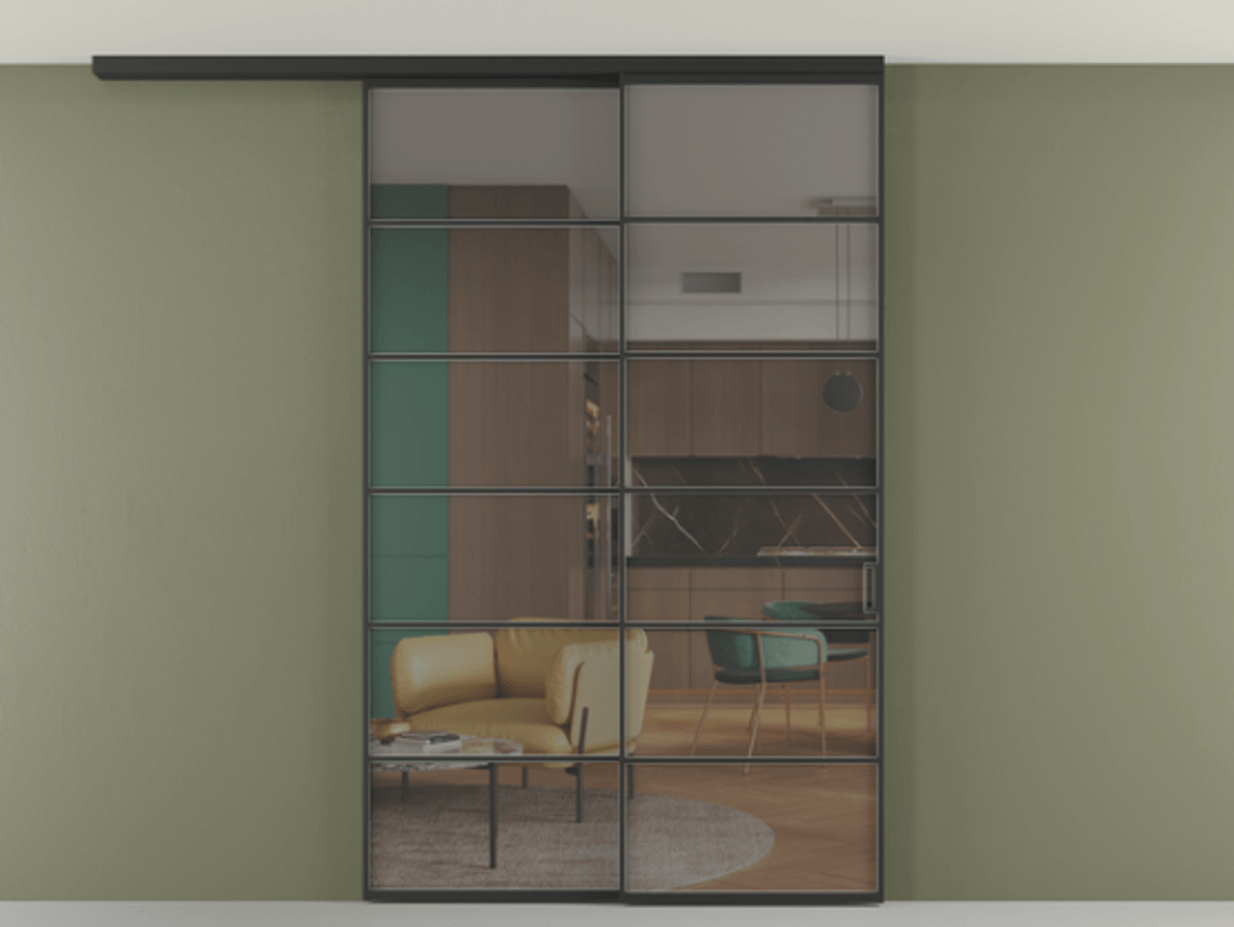 Перегородка Formato вдоль стены на потолок телескопик синхро 2 #VENDORCODE# #FURNISH# #GLASS# Цена #PRICE# #CURRENCY# | Volhovec