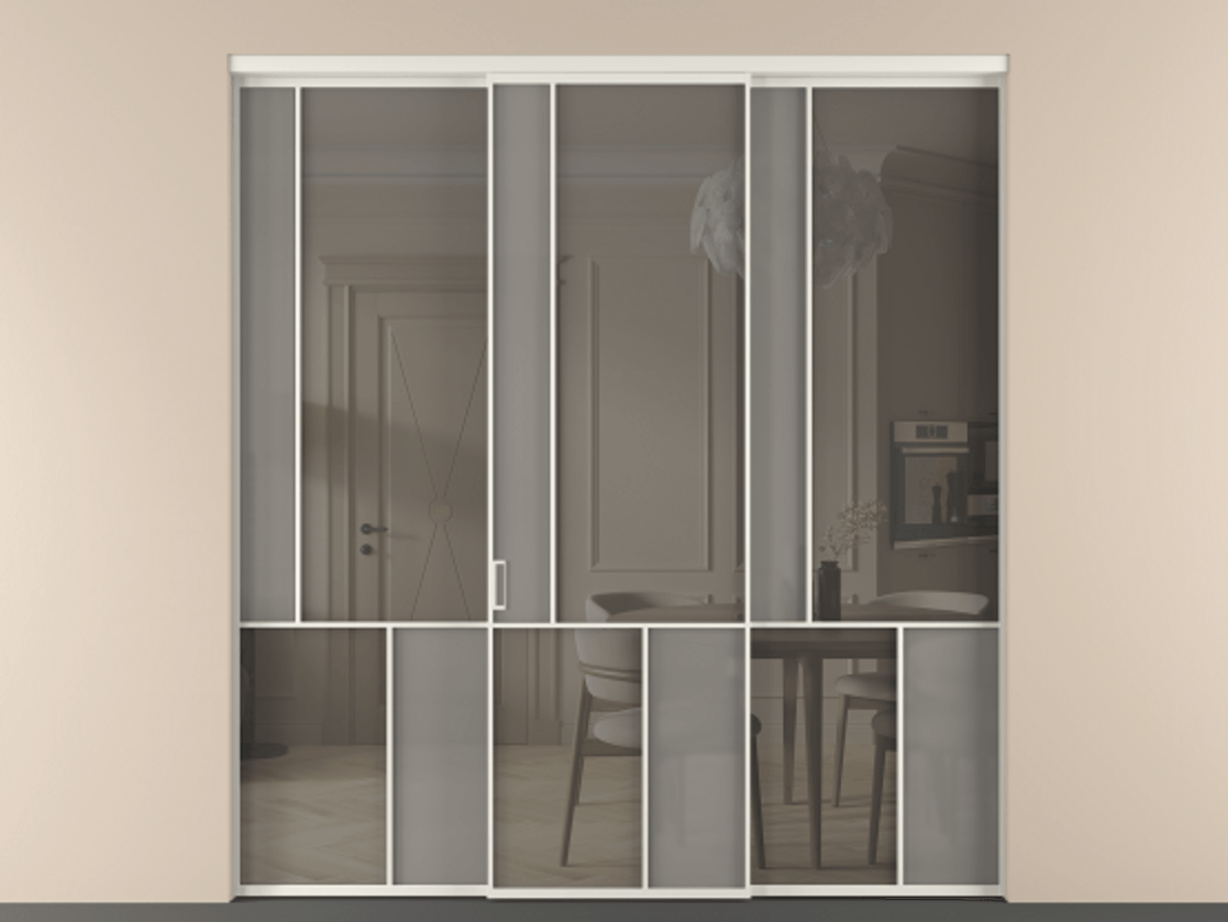 Перегородка Mosaic внутри проема трёхстворчатая #VENDORCODE# #FURNISH# #GLASS# Цена #PRICE# #CURRENCY# | Volhovec