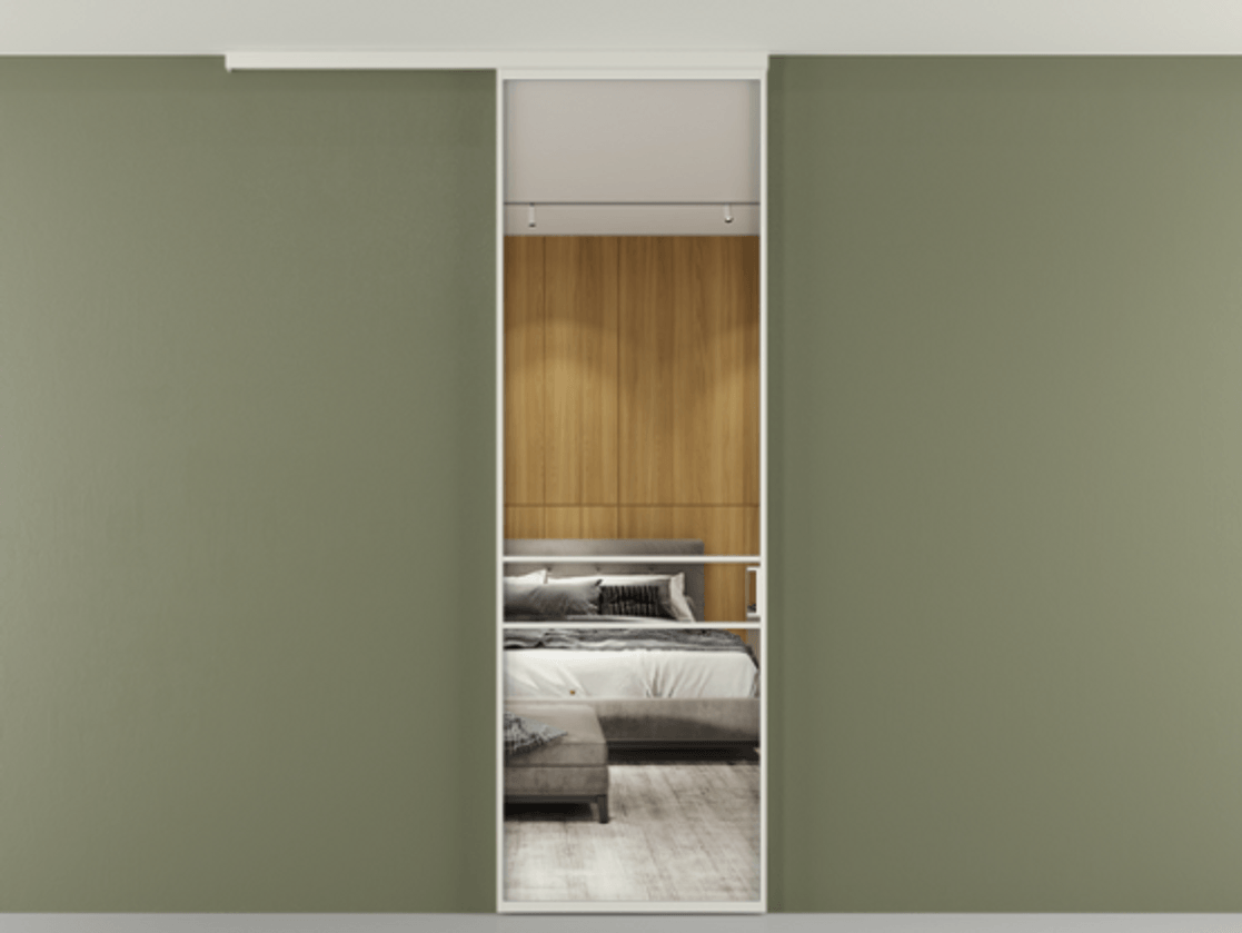 Перегородка Formato вдоль стены на потолок одностворчатая #VENDORCODE# #FURNISH# #GLASS# Цена #PRICE# #CURRENCY# | Volhovec