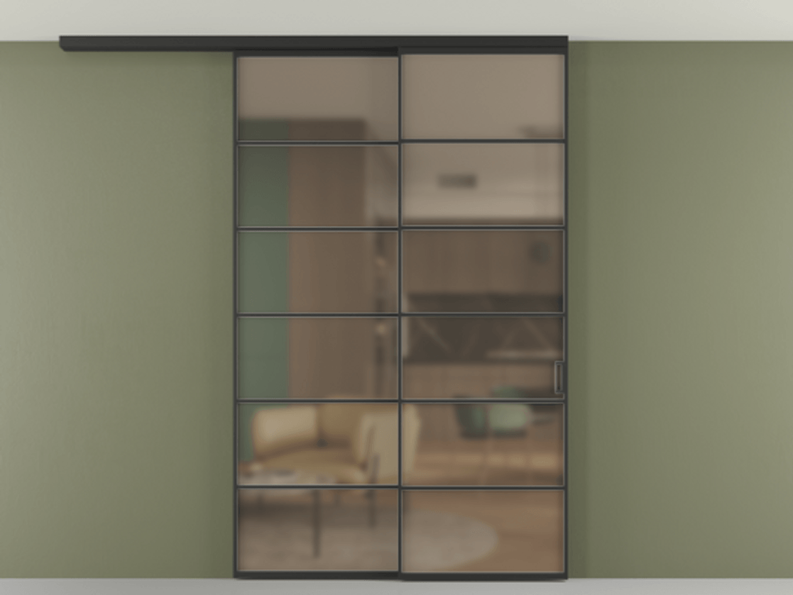 Перегородка Formato вдоль стены на потолок телескопик синхро 2 #VENDORCODE# #FURNISH# #GLASS# Цена #PRICE#  | Volhovec