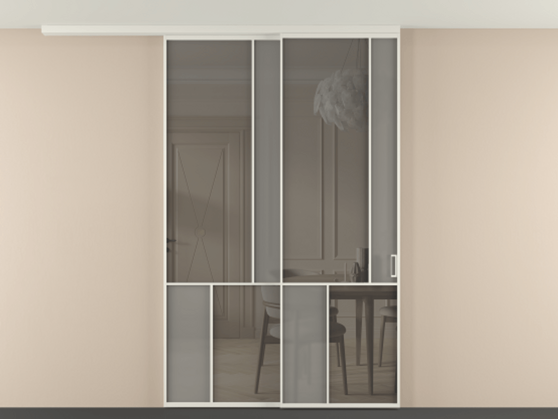 Перегородка Mosaic вдоль стены телескопик синхро-2 #VENDORCODE# #FURNISH# #GLASS# Цена #PRICE# #CURRENCY# | Volhovec
