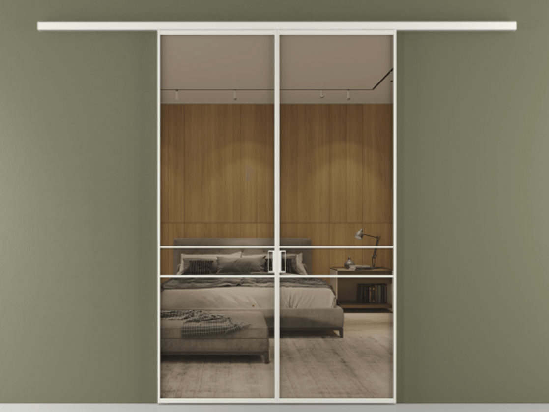 Перегородка Formato вдоль стены 2 створки АЛПР 040.02 Алюминий серый Рефлективное бронзовое стекло "Stopsol", калёное. Цена 13310 Br 1. Полотно 2 шт. (800/2100 мм)
2. Комплект установки раздвижной системы
3. Базовый комплект фурнитуры
4.Ручка RONDO
. Фабрика дверей Волховец 8 (800) 551 43 19 Перегородка Formato вдоль стены 2 створки АЛПР 040.02 Алюминий серый Рефлективное бронзовое стекло "Stopsol", калёное Цена 13310 Br | Volhovec