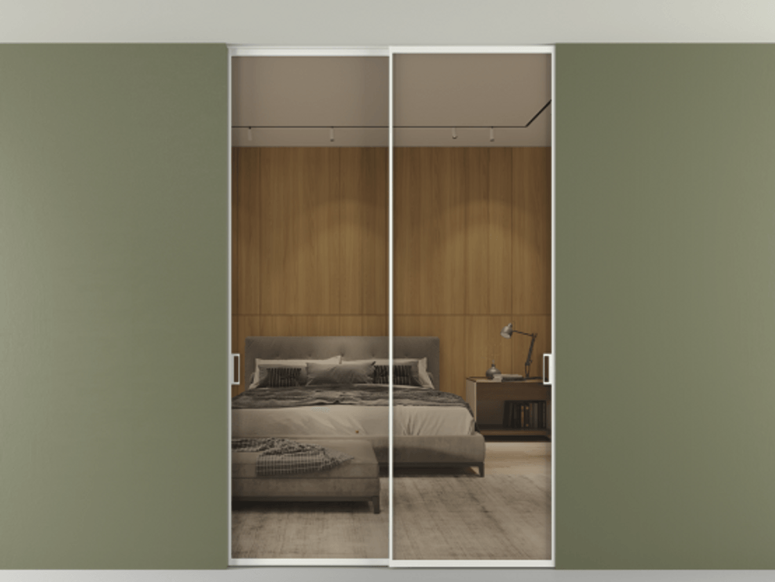 Перегородка Formato внутри проёма скрытое крепление в потолок 2 створки АЛПР 040.01 Алюминий светло-серый Рефлективное бронзовое стекло "Stopsol", калёное. Цена 15700 Br 1. Полотно 2 шт. (800/2100 мм)
2. Комплект установки раздвижной системы
3. Базовый комплект фурнитуры
4. Ручка RONDO. Фабрика дверей Волховец 8 (800) 551 43 19 Перегородка Formato внутри проёма скрытое крепление в потолок 2 створки АЛПР 040.01 Алюминий светло-серый Рефлективное бронзовое стекло "Stopsol", калёное Цена 15700 Br | Volhovec