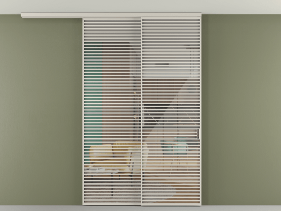 Перегородка Формато вдоль стены на потолок 2 створки с синхронным механизмом АЛПР 040.07 Алюминий облачно-серый Рефлективное прозрачное стекло "Стопсол", калёное. Цена 29010 Br 1. Полотно 2 шт. (800/2100 мм)
2. Комплект установки раздвижной системы
3. Базовый комплект фурнитуры
4.Ручка Рондо. Фабрика дверей Волховец 8 (800) 551 43 19 Перегородка Формато вдоль стены на потолок 2 створки с синхронным механизмом АЛПР 040.07 Алюминий облачно-серый Рефлективное прозрачное стекло "Стопсол", калёное Цена 29010 Br | Volhovec