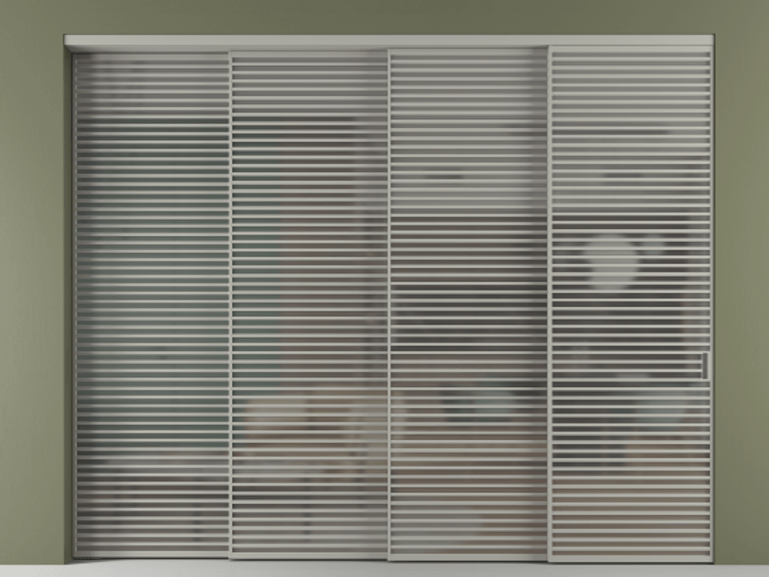 Перегородка Formato внутри проёма телескопик синхро 3 АЛПР 040.07 Алюминий нейтральный серый Сатинированное серое стекло, триплекс, 6 мм. Цена 46170 Br 1. Полотно 4 шт. (800/2100 мм)
2. Комплект установки раздвижной системы
3. Базовый комплект фурнитуры
4. Комплект фурнитуры телескопик синхро-3
5. Ручка RONDO
. Фабрика дверей Волховец 8 (800) 551 43 19 Перегородка Formato внутри проёма телескопик синхро 3 АЛПР 040.07 Алюминий нейтральный серый Сатинированное серое стекло, триплекс, 6 мм Цена 46170 Br | Volhovec